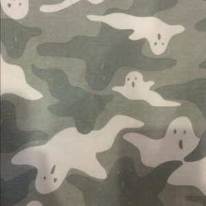 Mighty Fine Ghost Print Sweater - Gray and White